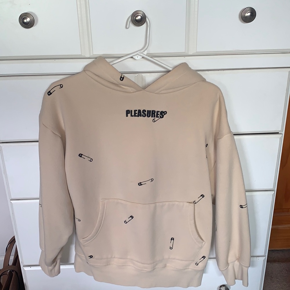 Pleasures safety pin embroidery hoodie